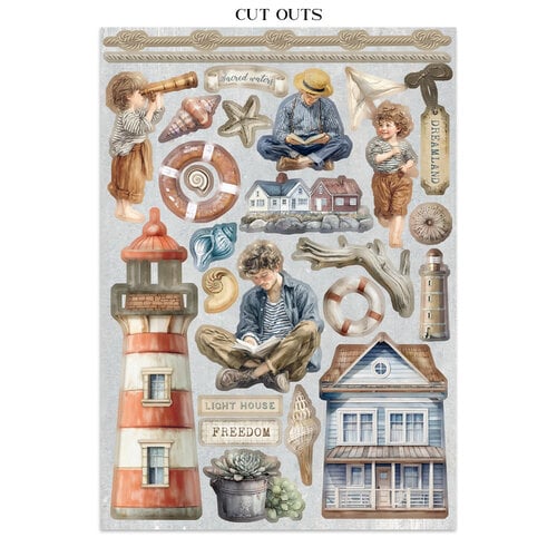 Stamperia - Silent Sea - Junk Journal - Stickers, Cut-outs, and Backgrounds