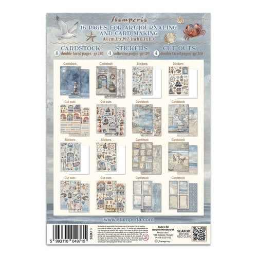 Stamperia - Silent Sea - Junk Journal - Stickers, Cut-outs, and Backgrounds