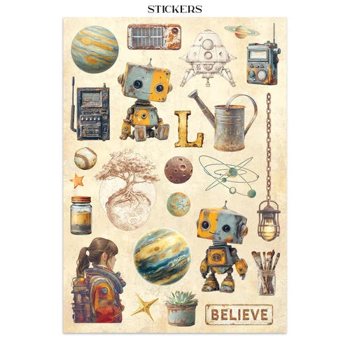 Stamperia - A New Beginning - Junk Journal - Stickers, Cut-outs, and Backgrounds