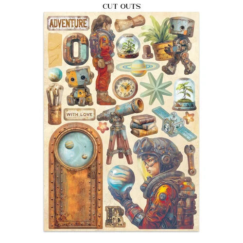 Stamperia - A New Beginning - Junk Journal - Stickers, Cut-outs, and Backgrounds