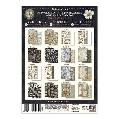Stamperia - Gardens Of Time - Junk Journal - Stickers, Cut-Outs, and Backgrounds