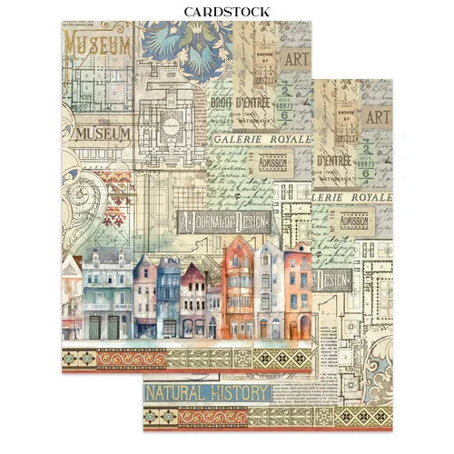 Stamperia - Art Of Travelling - Junk Journal - Stickers, Cut-outs, and Backgrounds