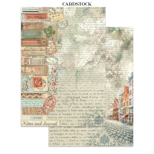 Stamperia - Art Of Travelling - Junk Journal - Stickers, Cut-outs, and Backgrounds