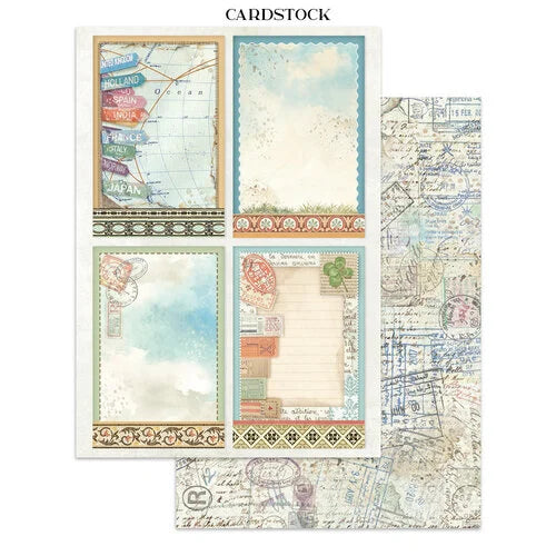 Stamperia - Art Of Travelling - Junk Journal - Stickers, Cut-outs, and Backgrounds