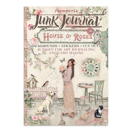 Stamperia - House Of Roses - Junk Journal - Stickers, Cut-Outs, and Backgrounds