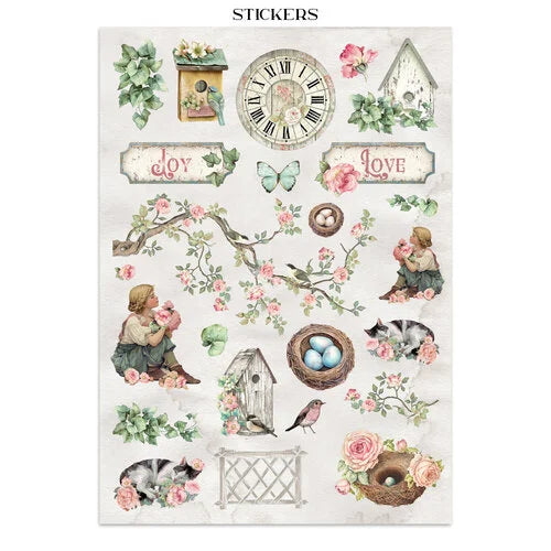 Stamperia - House Of Roses - Junk Journal - Stickers, Cut-Outs, and Backgrounds