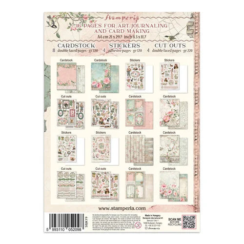 Stamperia - House Of Roses - Junk Journal - Stickers, Cut-Outs, and Backgrounds