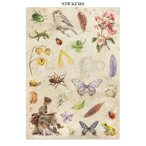 Stamperia - All Around - Junk Journal - Stickers, Cut-Outs, and Backgrounds