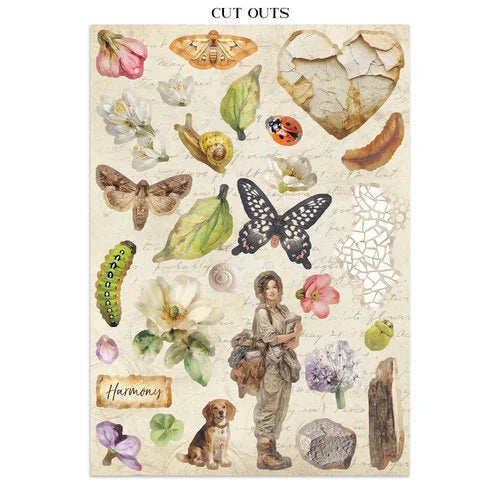Stamperia - All Around - Junk Journal - Stickers, Cut-Outs, and Backgrounds
