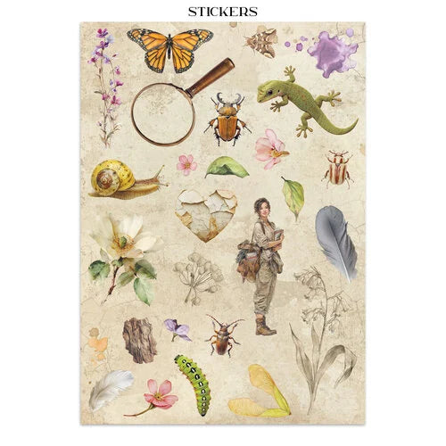 Stamperia - All Around - Junk Journal - Stickers, Cut-Outs, and Backgrounds