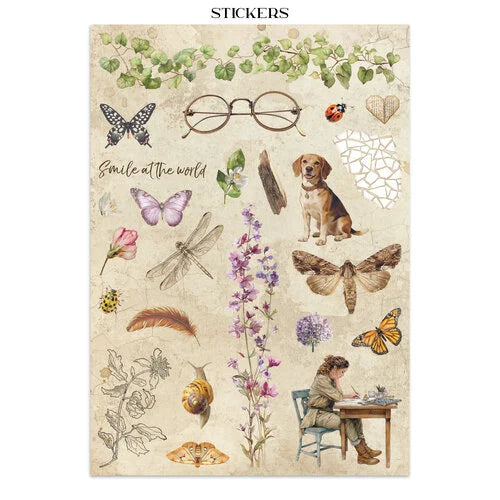 Stamperia - All Around - Junk Journal - Stickers, Cut-Outs, and Backgrounds