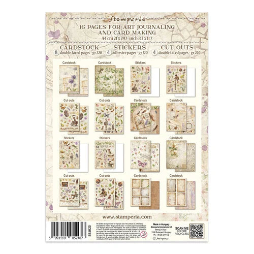 Stamperia - All Around - Junk Journal - Stickers, Cut-Outs, and Backgrounds