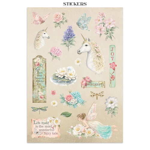 Stamperia - Wonderland - Junk Journal - Stickers, Cut-Outs, and Backgrounds
