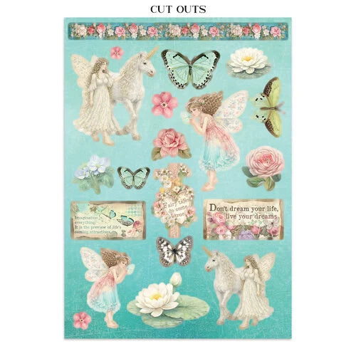 Stamperia - Wonderland - Junk Journal - Stickers, Cut-Outs, and Backgrounds