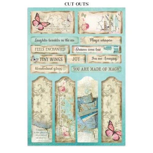 Stamperia - Wonderland - Junk Journal - Stickers, Cut-Outs, and Backgrounds