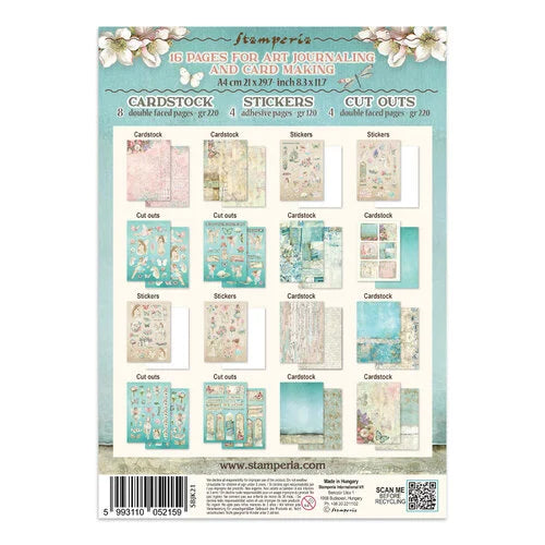 Stamperia - Wonderland - Junk Journal - Stickers, Cut-Outs, and Backgrounds