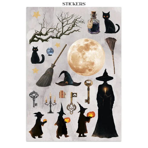 Stamperia - Halloween Collection - Junk Journal - Stickers, Cut-Outs, and Backgrounds