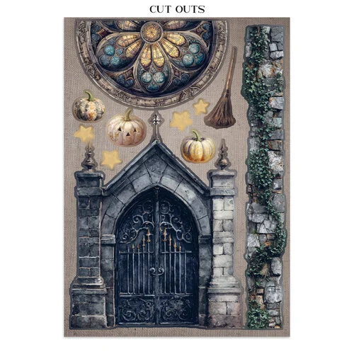 Stamperia - Halloween Collection - Junk Journal - Stickers, Cut-Outs, and Backgrounds