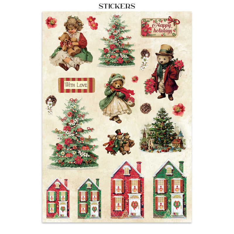 Stamperia - Classic Christmas - Junk Journal - Stickers, Cut-Outs, and Backgrounds