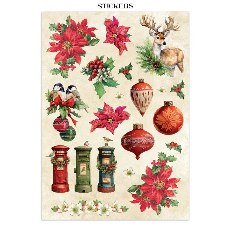 Stamperia - Classic Christmas - Junk Journal - Stickers, Cut-Outs, and Backgrounds