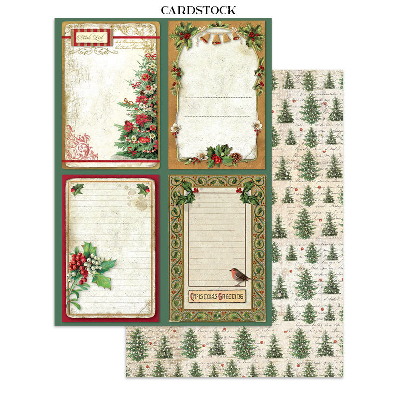 Stamperia - Classic Christmas - Junk Journal - Stickers, Cut-Outs, and Backgrounds