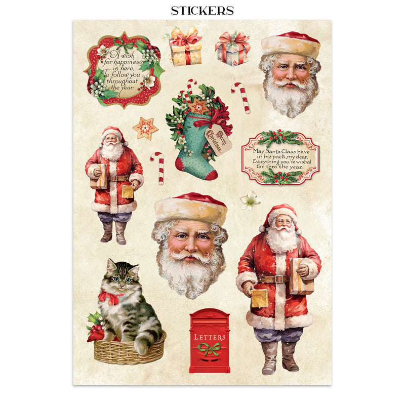Stamperia - Classic Christmas - Junk Journal - Stickers, Cut-Outs, and Backgrounds