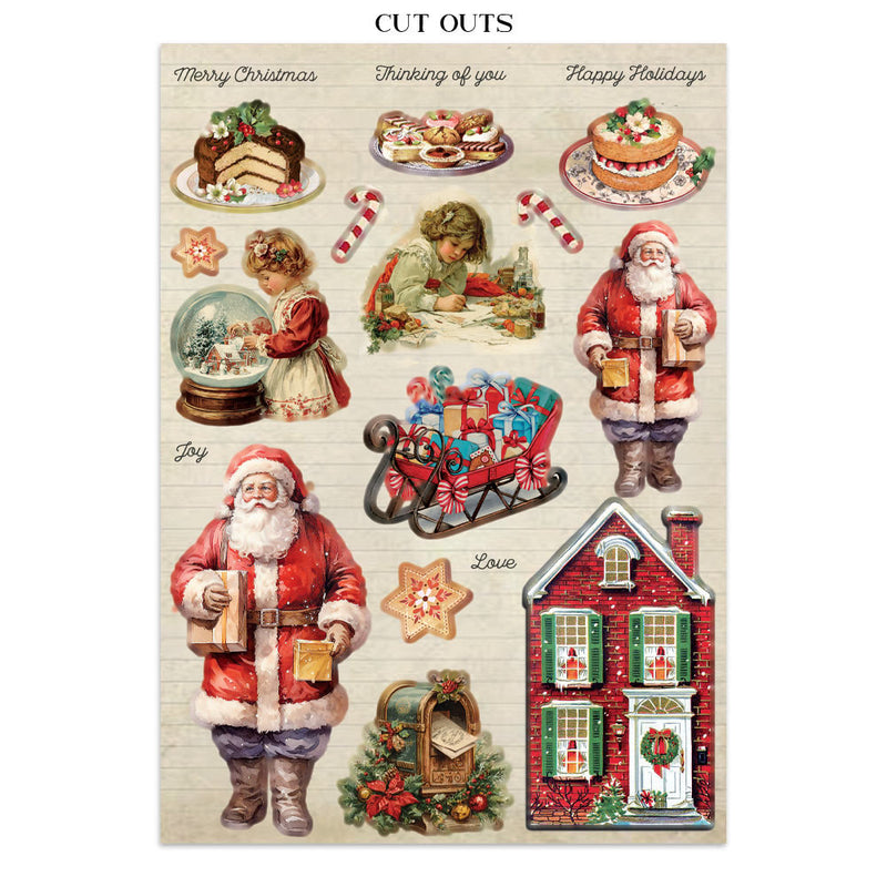 Stamperia - Classic Christmas - Junk Journal - Stickers, Cut-Outs, and Backgrounds