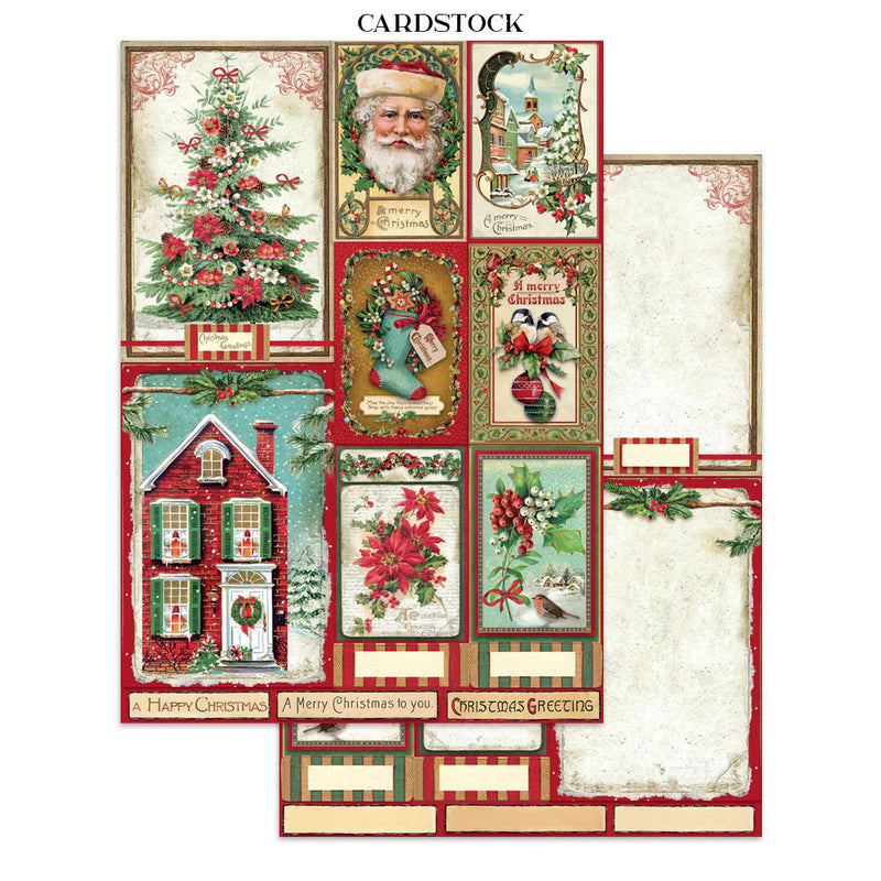 Stamperia - Classic Christmas - Junk Journal - Stickers, Cut-Outs, and Backgrounds