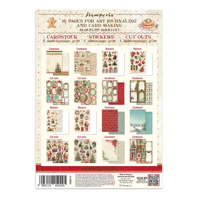 Stamperia - Classic Christmas - Junk Journal - Stickers, Cut-Outs, and Backgrounds