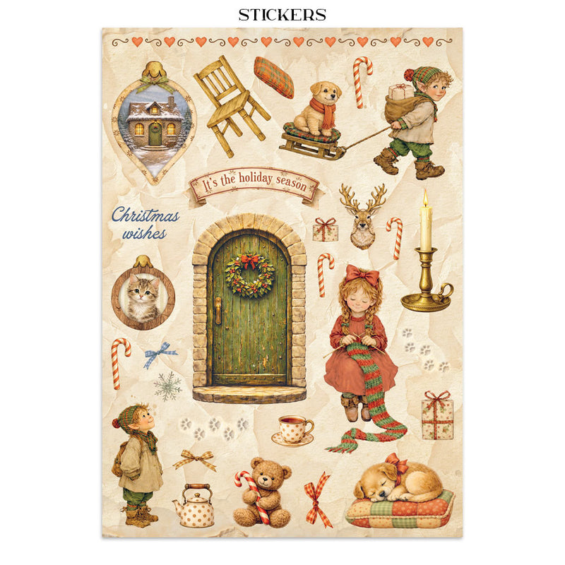 Stamperia - Silent Night - Junk Journal - Stickers, Cut-Outs, and Backgrounds
