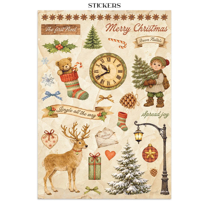 Stamperia - Silent Night - Junk Journal - Stickers, Cut-Outs, and Backgrounds