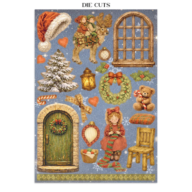 Stamperia - Silent Night - Junk Journal - Stickers, Cut-Outs, and Backgrounds