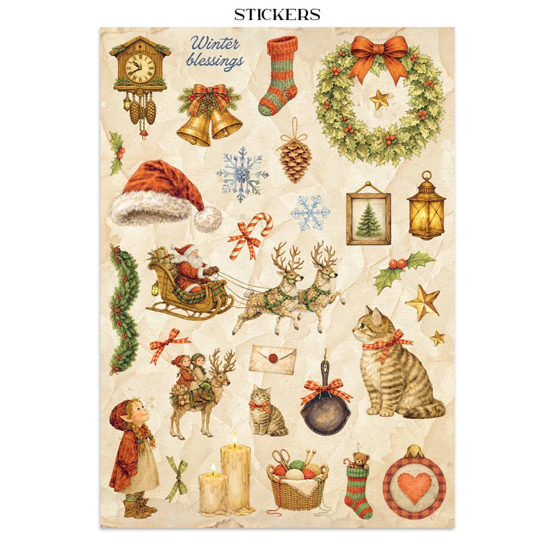 Stamperia - Silent Night - Junk Journal - Stickers, Cut-Outs, and Backgrounds