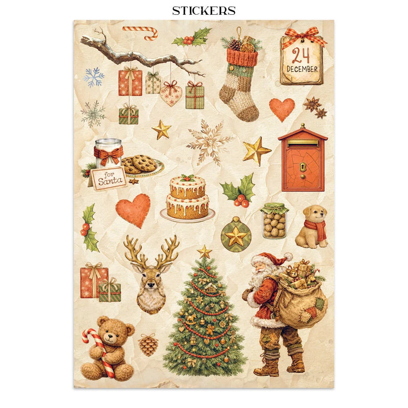 Stamperia - Silent Night - Junk Journal - Stickers, Cut-Outs, and Backgrounds