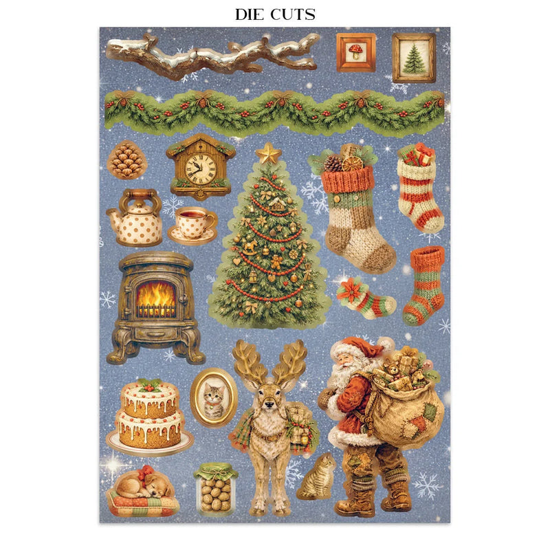 Stamperia - Silent Night - Junk Journal - Stickers, Cut-Outs, and Backgrounds