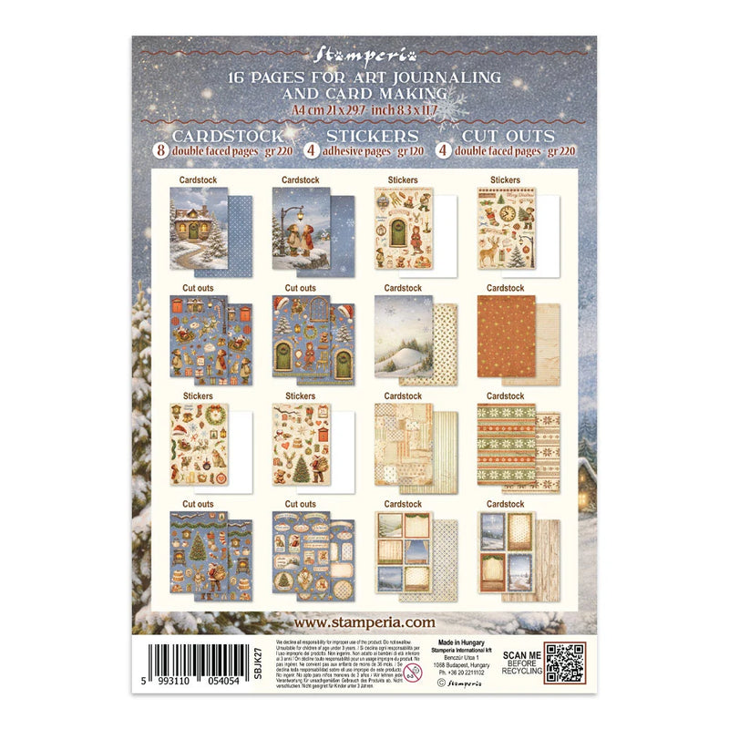 Stamperia - Silent Night - Junk Journal - Stickers, Cut-Outs, and Backgrounds