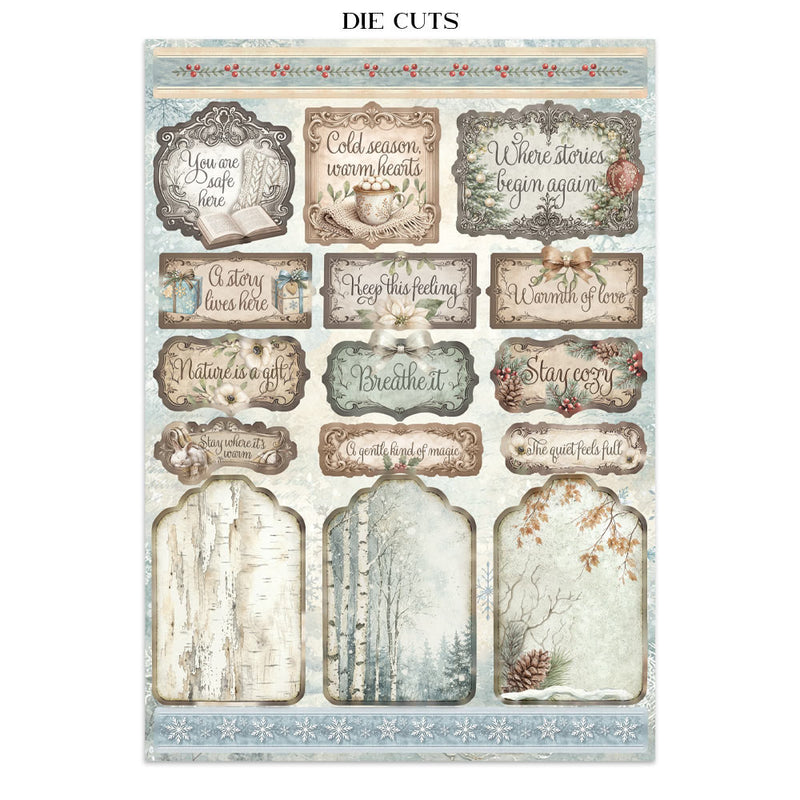 Stamperia - White Christmas - Junk Journal - Stickers, Cut-Outs, and Backgrounds
