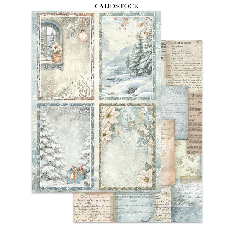 Stamperia - White Christmas - Junk Journal - Stickers, Cut-Outs, and Backgrounds
