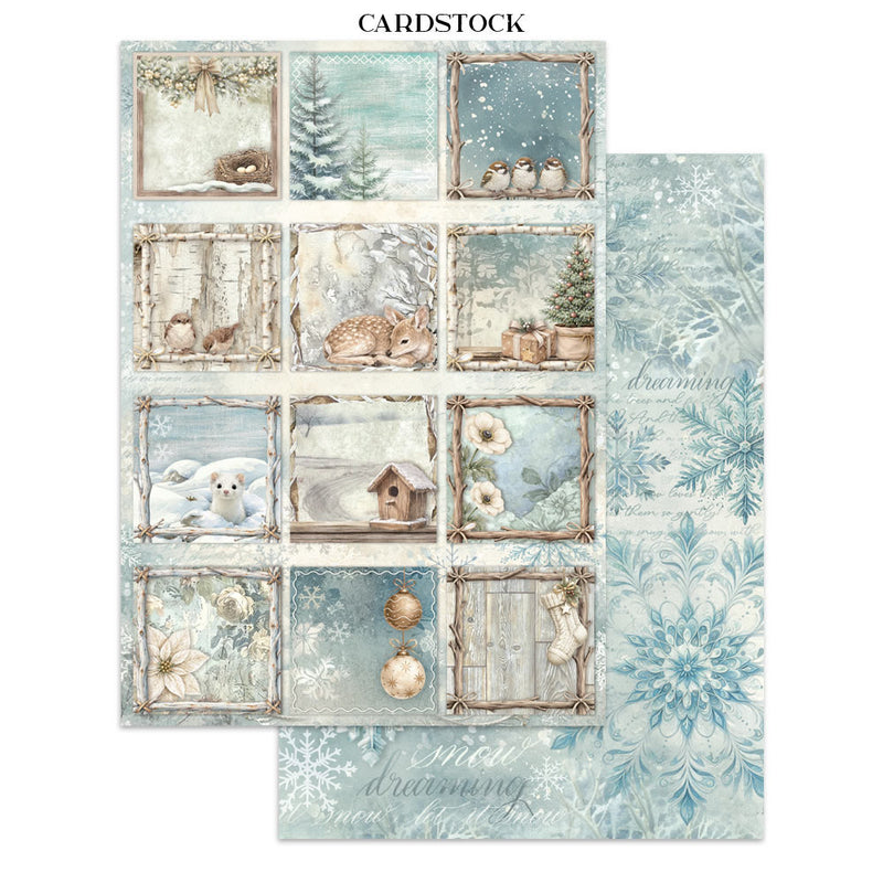 Stamperia - White Christmas - Junk Journal - Stickers, Cut-Outs, and Backgrounds