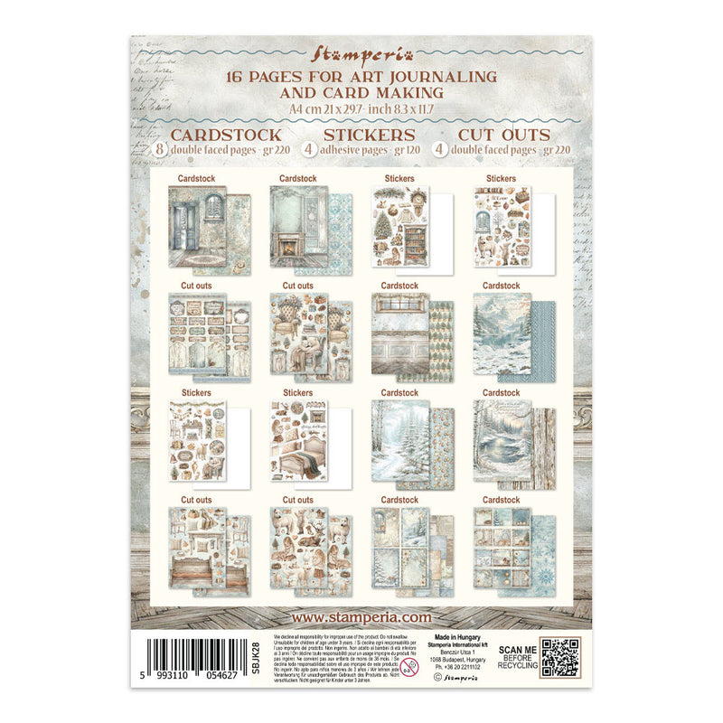 Stamperia - White Christmas - Junk Journal - Stickers, Cut-Outs, and Backgrounds