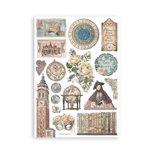 Stamperia - Venice City of Art Collection - Washi Pad - 8 Sheets