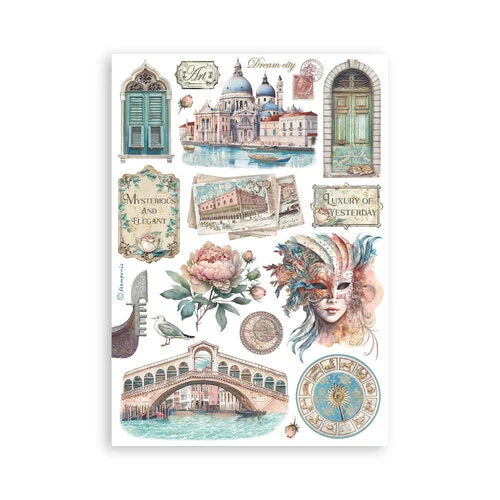 Stamperia - Venice City of Art Collection - Washi Pad - 8 Sheets