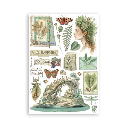 Stamperia - Herbarium Silvae - Washi Pad - 8 Sheets