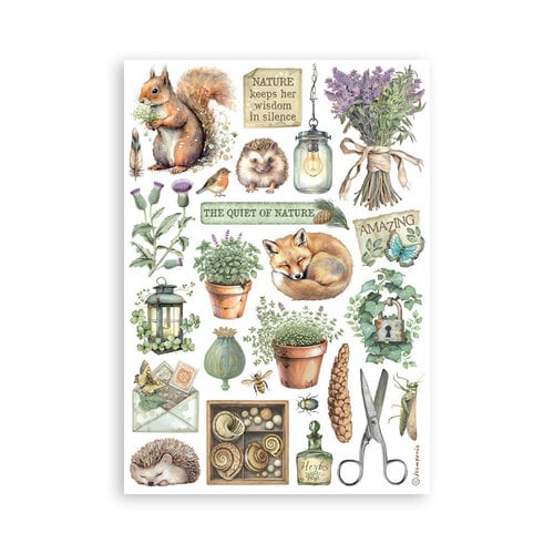 Stamperia - Herbarium Silvae - Washi Pad - 8 Sheets