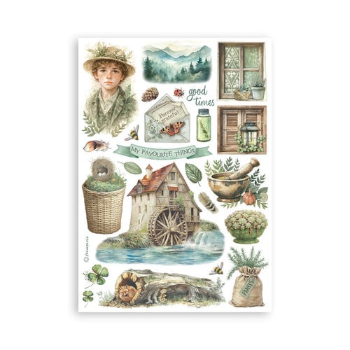 Stamperia - Herbarium Silvae - Washi Pad - 8 Sheets