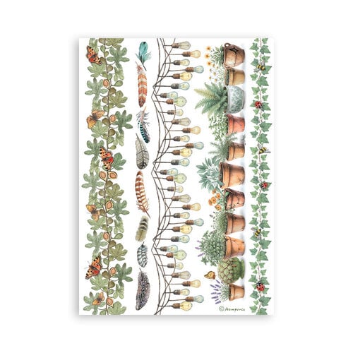 Stamperia - Herbarium Silvae - Washi Pad - 8 Sheets