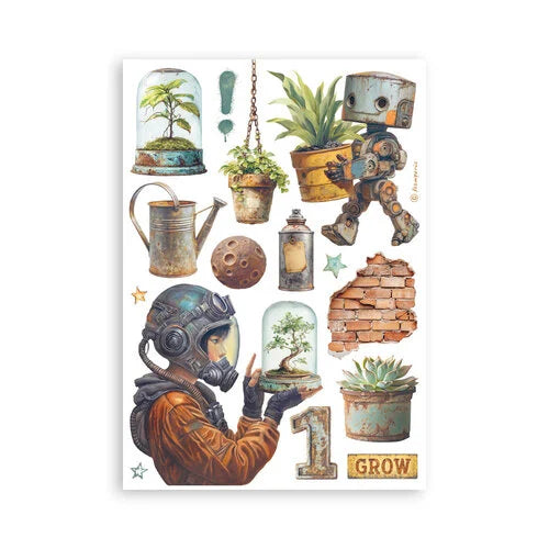 Stamperia - A New Beginning - Washi Pad - 8 Sheets