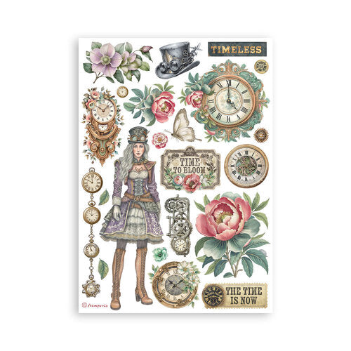 Stamperia - Gardens Of Time - Washi Pad - 8 Sheets