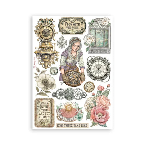 Stamperia - Gardens Of Time - Washi Pad - 8 Sheets