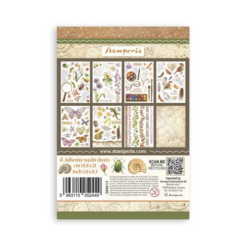 Stamperia - All Around - Washi Pad - 8 Sheets